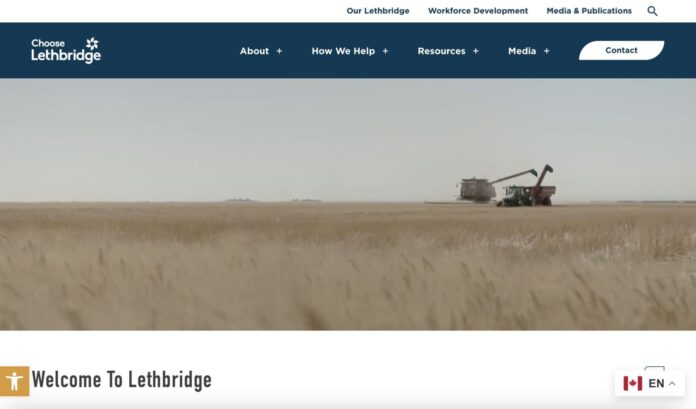 chooselethbridge.ca homepage